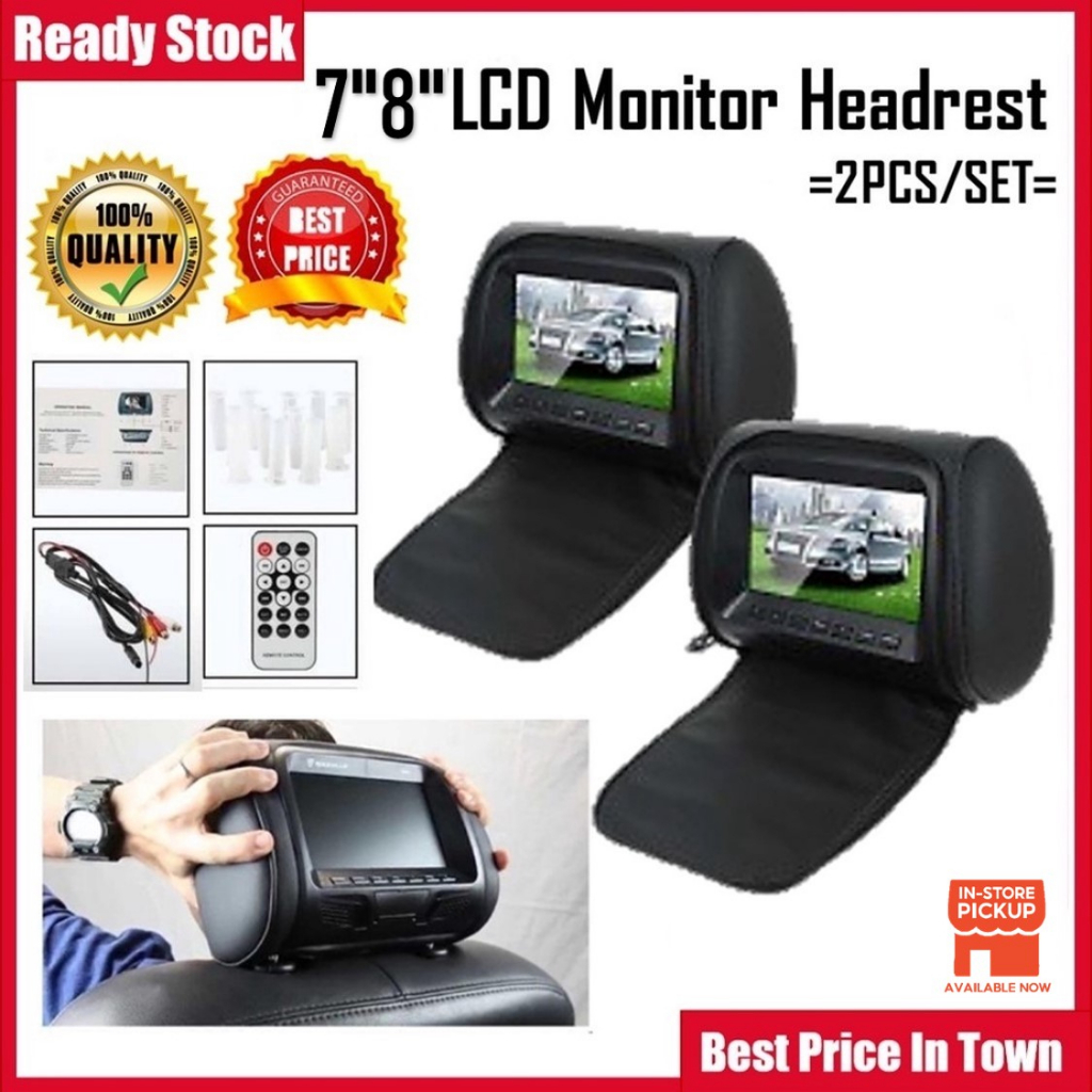 Car Headrest Monitor Kereta 7 Inch 8 Inch TFT LCD Headrest Monitor With