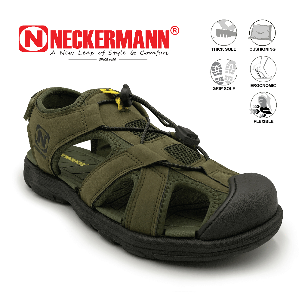 Mens Stitching Casual Closed Toe Slip On Sandals With Top Leather