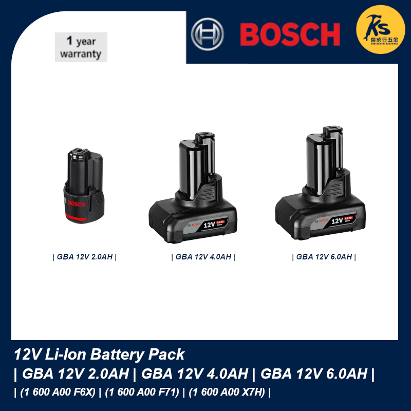 BOSCH 12V Battery Pack GBA 12V 2.0AH 4.0AH 6.0AH Professional ( 1