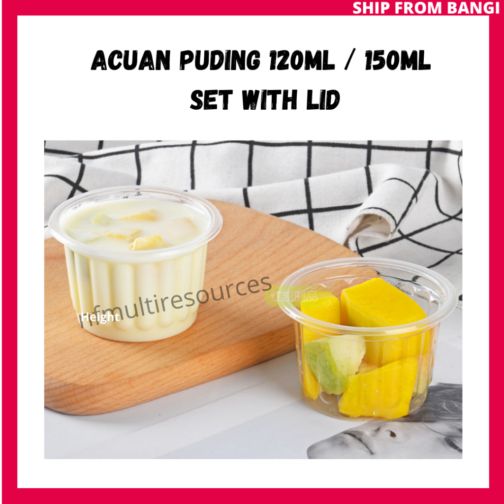 Acuan Puding Disposable Pudding Cup + Lid Jelly Bekas Agar Agar ...