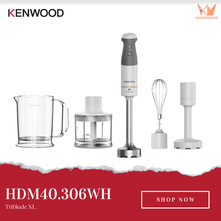 Kenwood Triblade XL Hand Blender HBM40.306WH - Hand Blenders - Food  Preparation / KUTCHENHAUSS