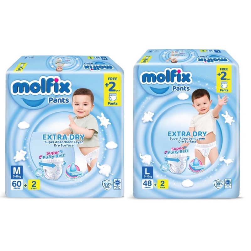 MOLFIX Extra Dry Pants Diaper M / L / XL Shopee Malaysia
