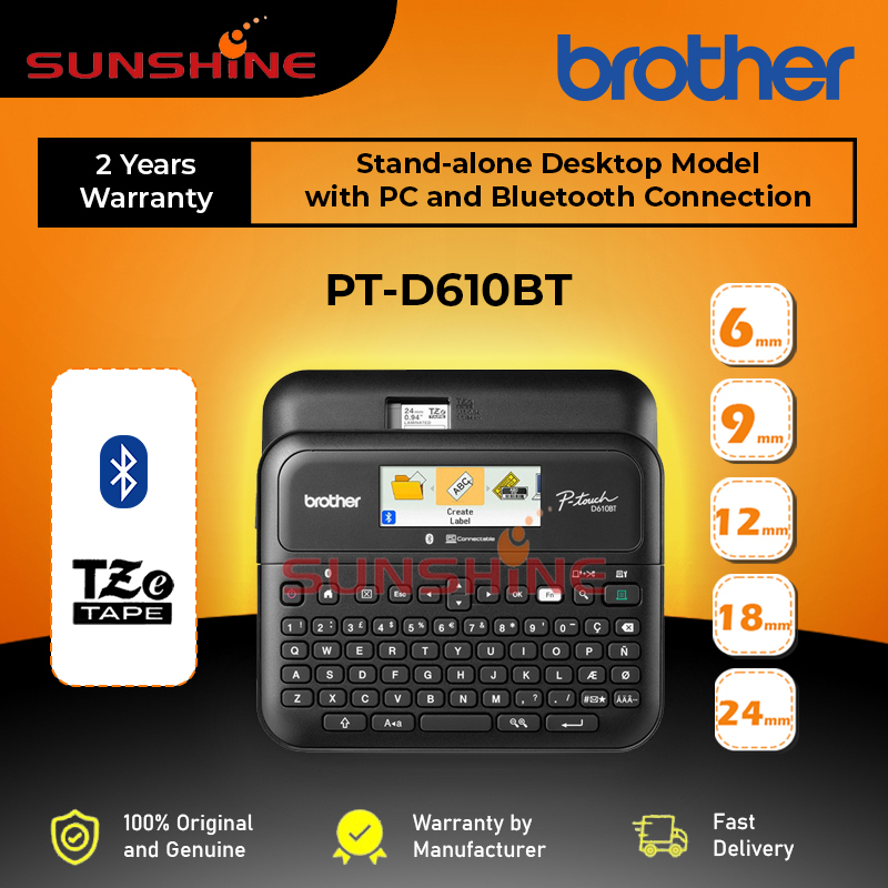 Brother PTouch PTD610BT Portable Handheld Label Maker ! PTouch