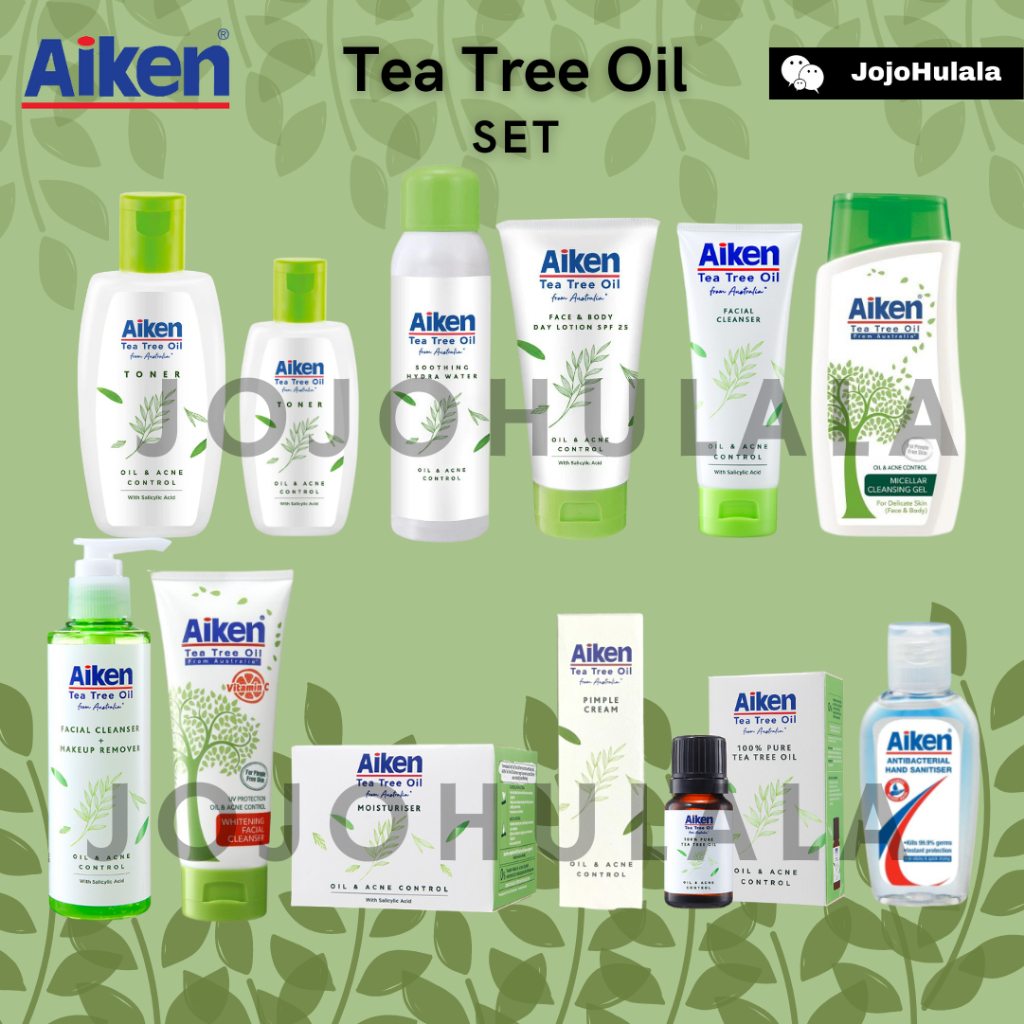 AIKEN Tea Tree Oil Facial Cleanser Toner Moisturizer Pimple Cream