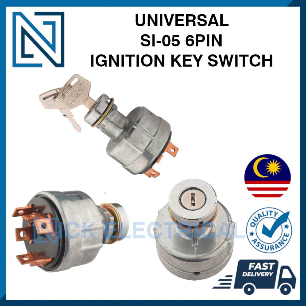 Universal SI-05 6PIN Machine Forklift Lorry Trailer Ignition Starter ...