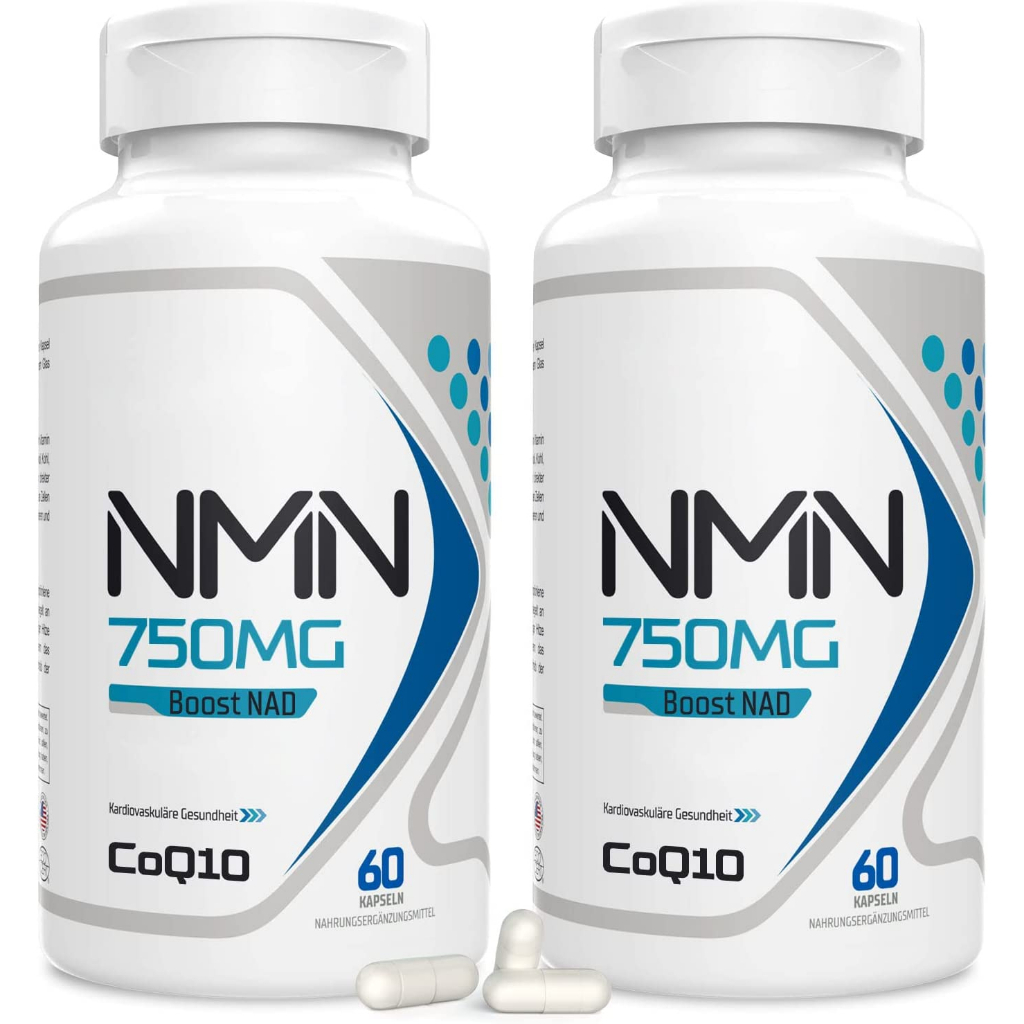 NMN Supplement, Contains NMN 500mg and 100mg CoQ10, Advanced 750mg All