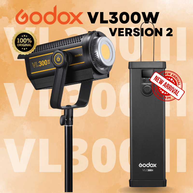 Godox VL300II VL300 Version 2 New Model White Version LED Video Light ...