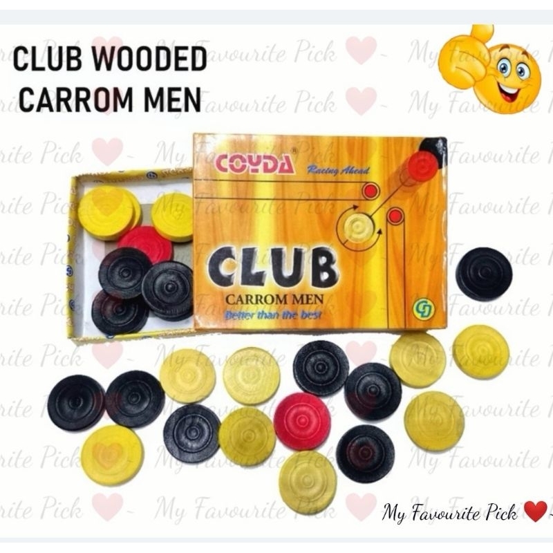 COYDA CLUB WOOD CARROM MEN CARROM SEED BUAH | Shopee Malaysia
