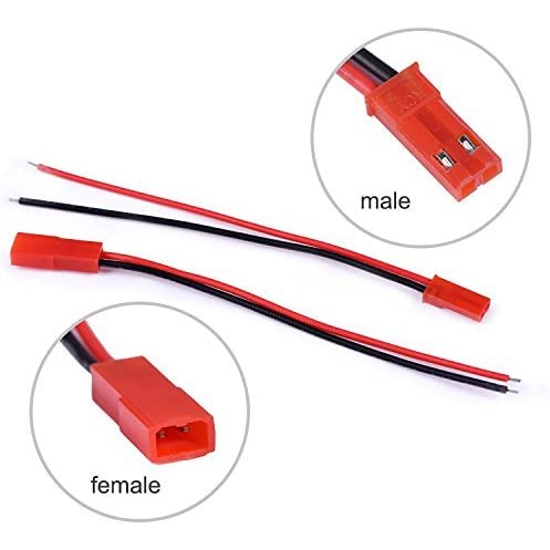 BTF-LIGHTING Lot De 5 Câbles D'alimentation CC 20 AWG 5,5 Mm X 2,1 Mm Connecteur Mâle Femelle Avec Un Câble D'extension De 0,5 M Pour Bande LED 2 Broches PWM SMD FCOB