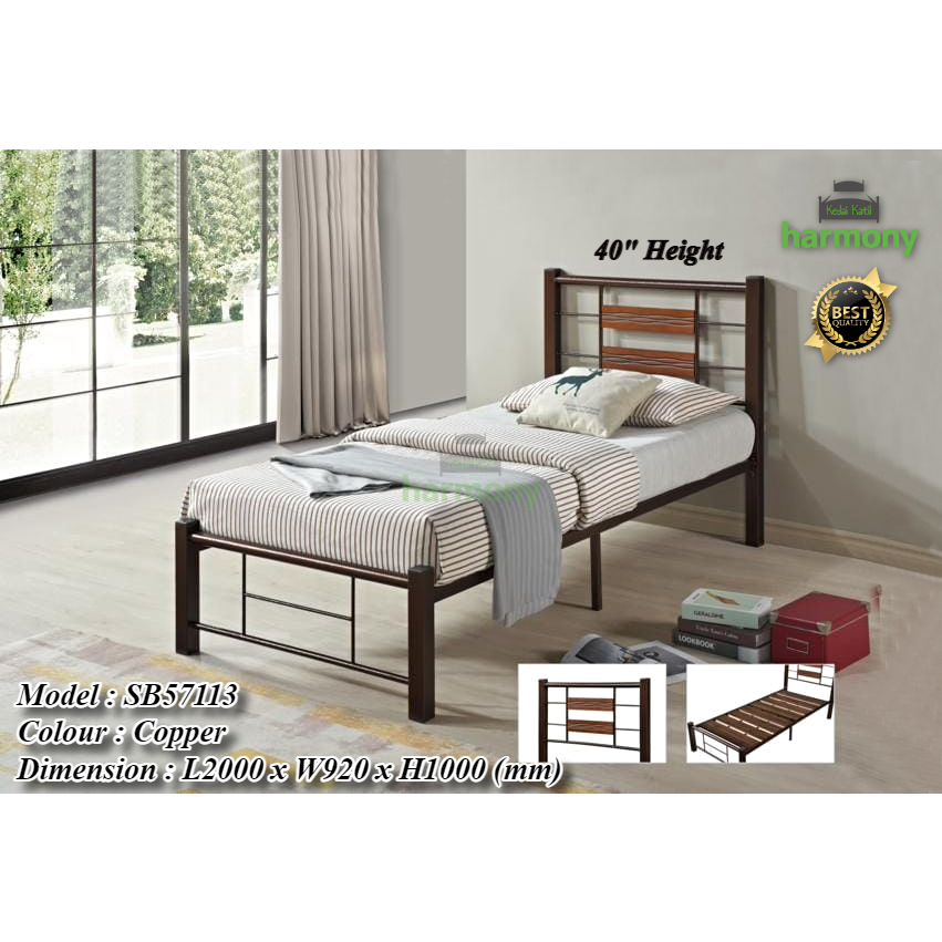 Harmony Mark Metal Single Bed Frame / Metal Bed Frame / Katil Bujang ...