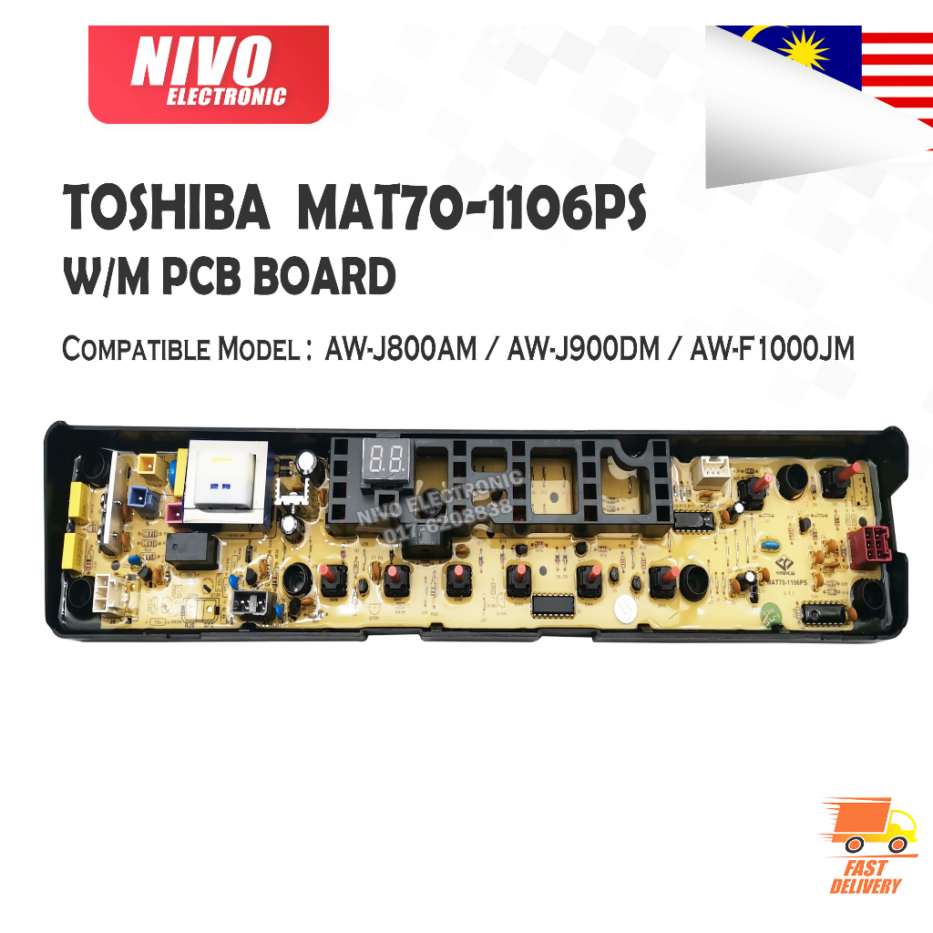 TOSHIBA MAT70-1106PS WASHING MACHINE PCB BOARD (CONTROL