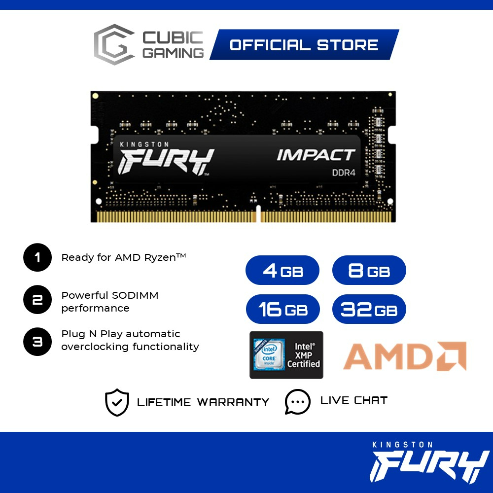 Kingston Laptop Memory RAM DDR4 4GB 8GB 16GB 32GB 2400 2666 3200 Notebook  SODIMM