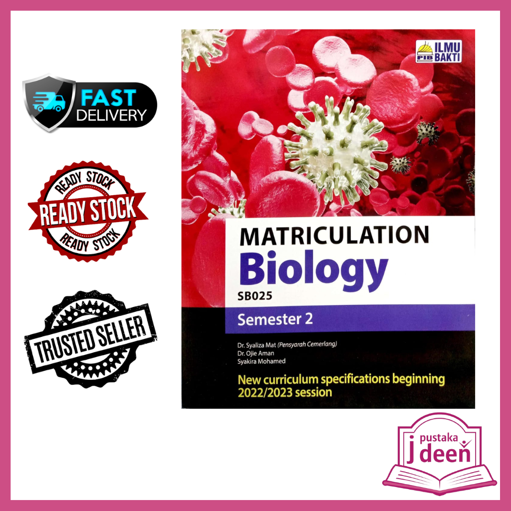 JDEEN BUKU RUJUKAN BIOLOGY FOR MATRICULATION SEMESTER 2 2023 | Shopee ...