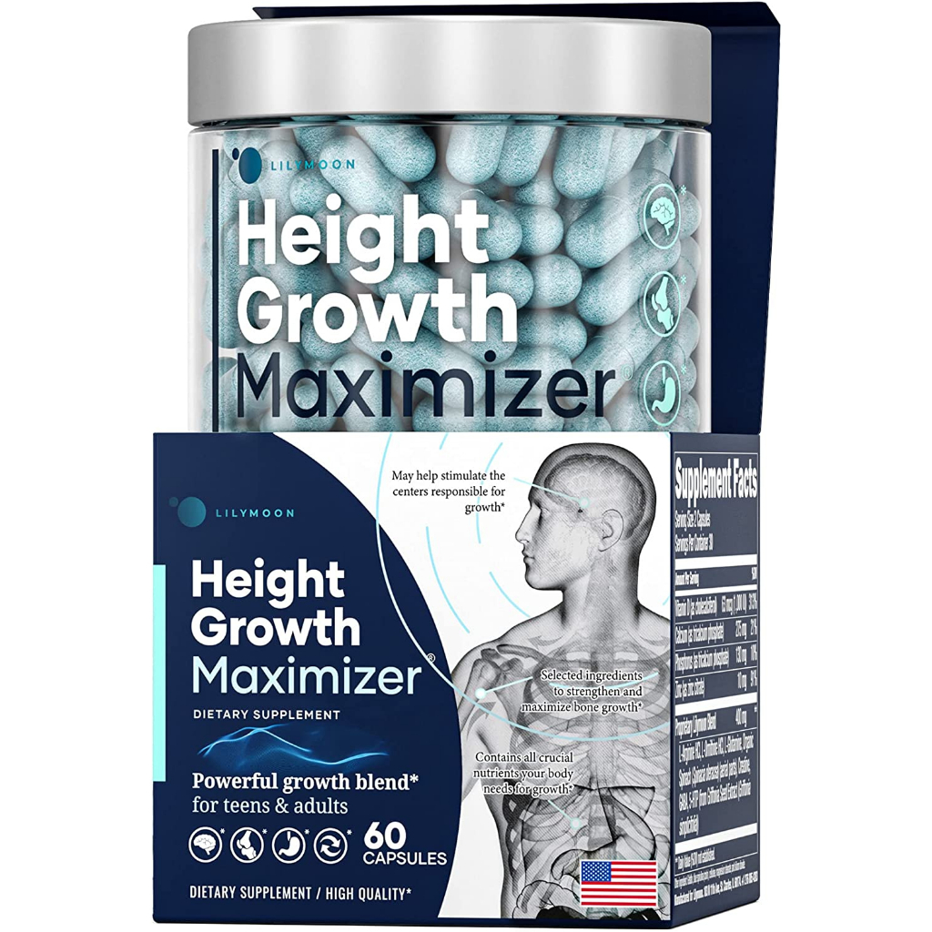 Height Growth Maximizer 60 Capsules Made in USA - Premium Height Growth ...