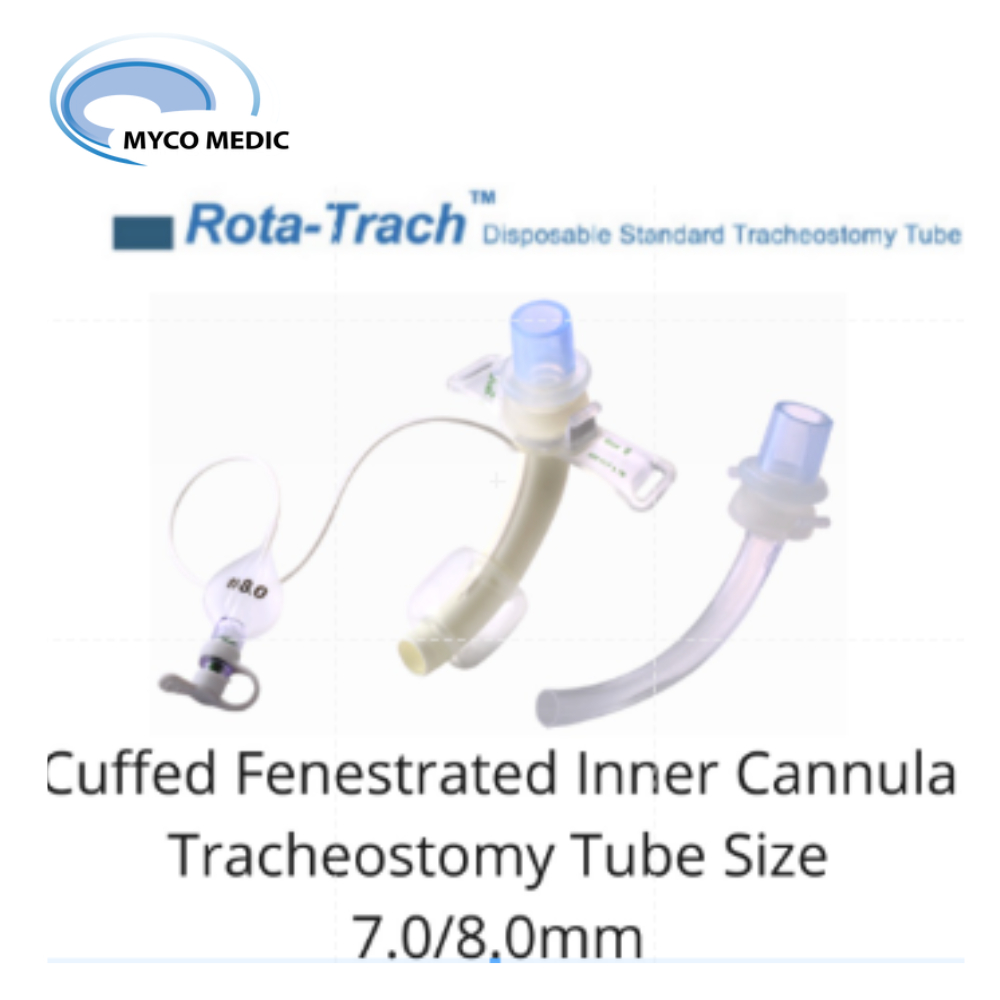 Rota-Trach | Double Lumen | Cuffed Fenestrated Tracheostomy Tube Size 7 ...