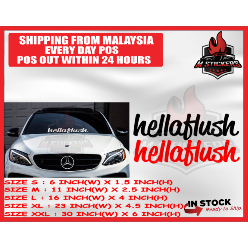 HELLAFLUSH CAR STICKER MYVI AXIA VIVA CITY VIOS CIVIC LANCER INSPIRA WAJA  WIRA PROTON PERODUA HONDA TOYOTA NISSAN LOWER | Shopee Malaysia