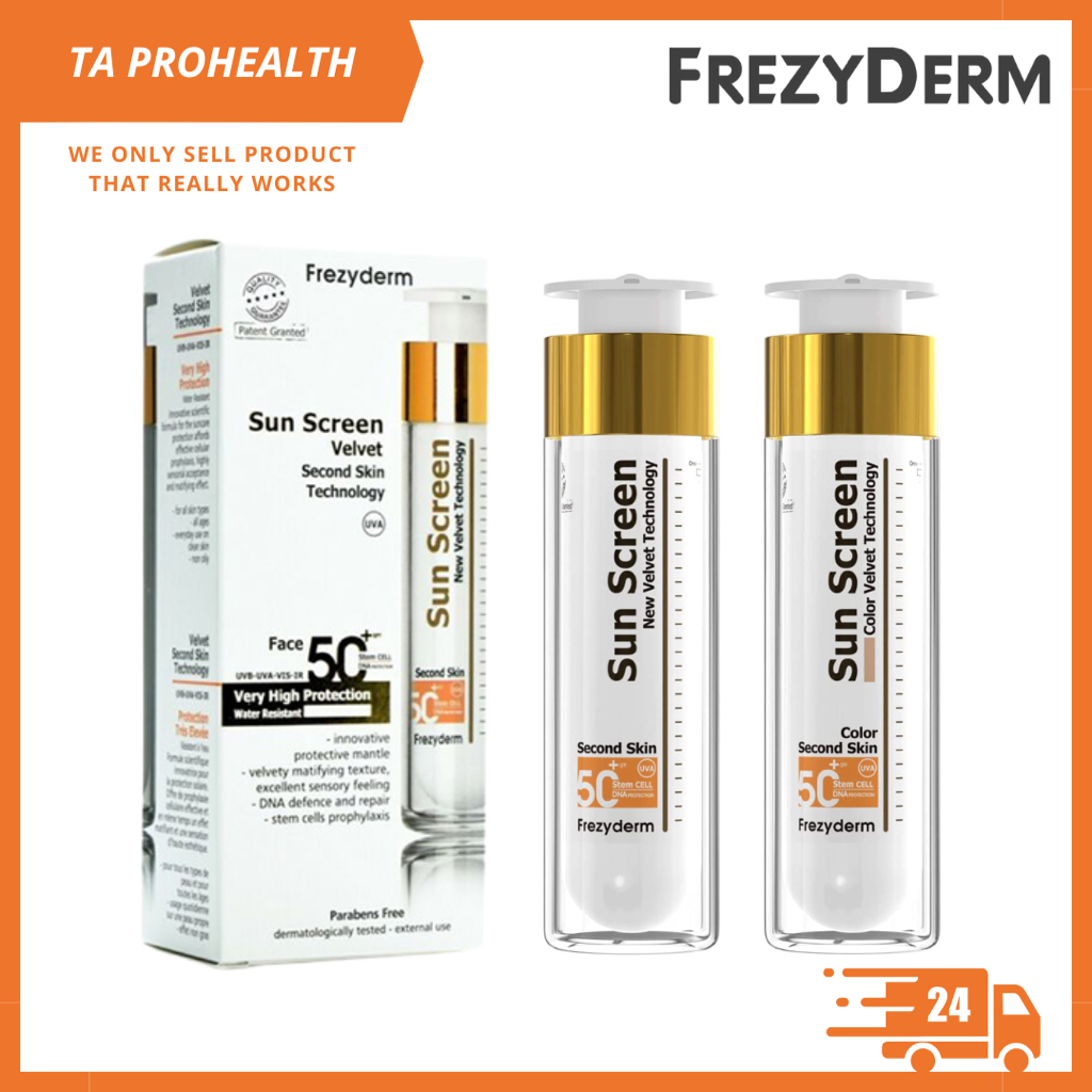 Frezyderm Sunscreen Velvet Face SPF 50+ 50ml [ Expiry 2025 ] Shopee