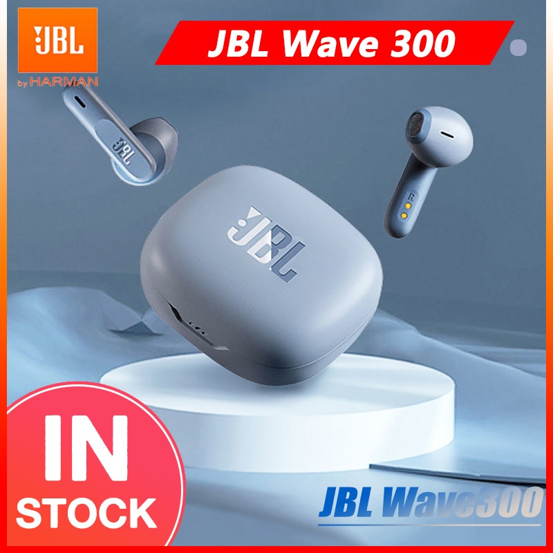 JBL Wave 300 TWS True Wireless Bluetooth Earphone In-Ear Music Headphones  Lightweight Earbuds With Mic Charg type c bass
