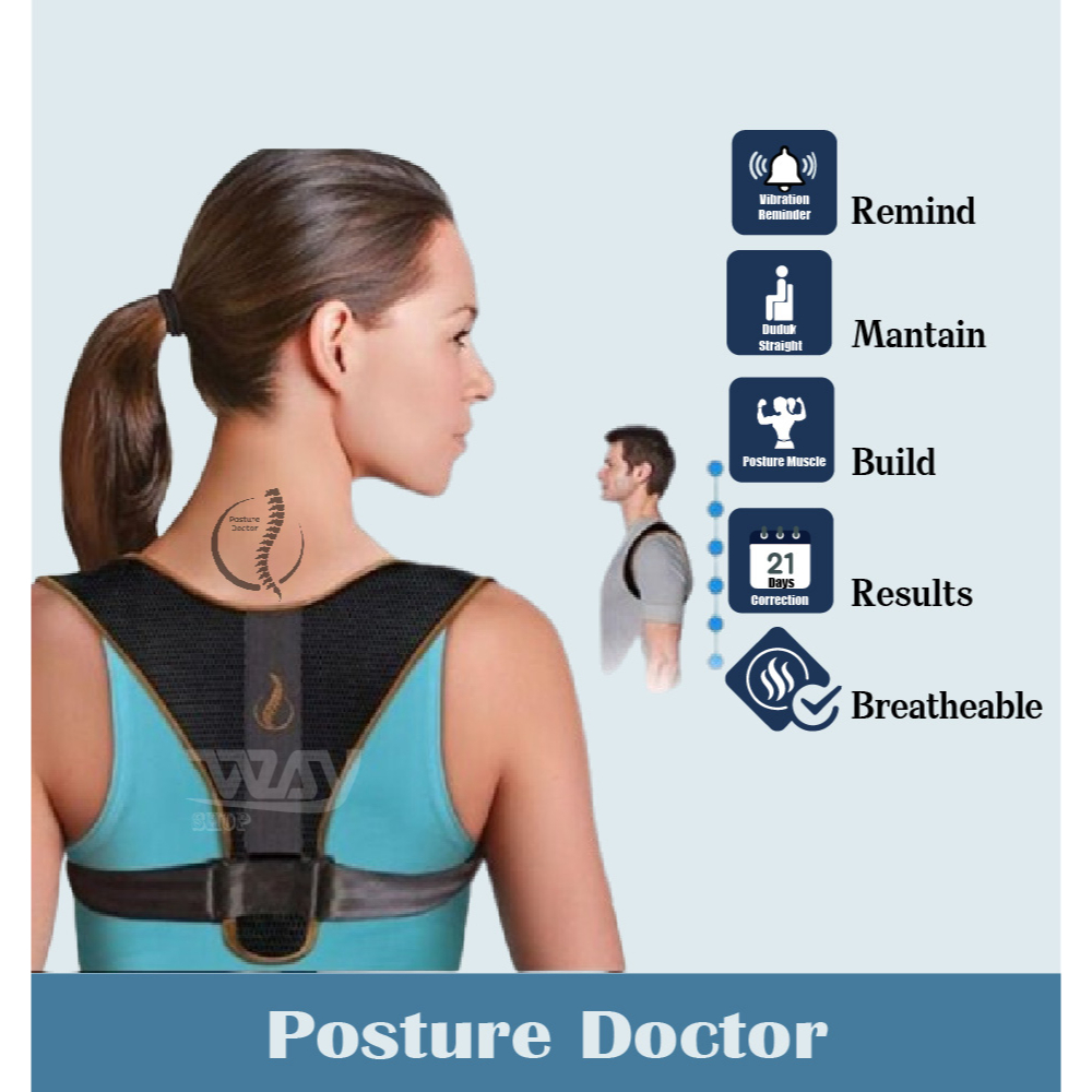 Posture Doctor Back Support Anti- Odor Fabric Body Postures Corrector ...