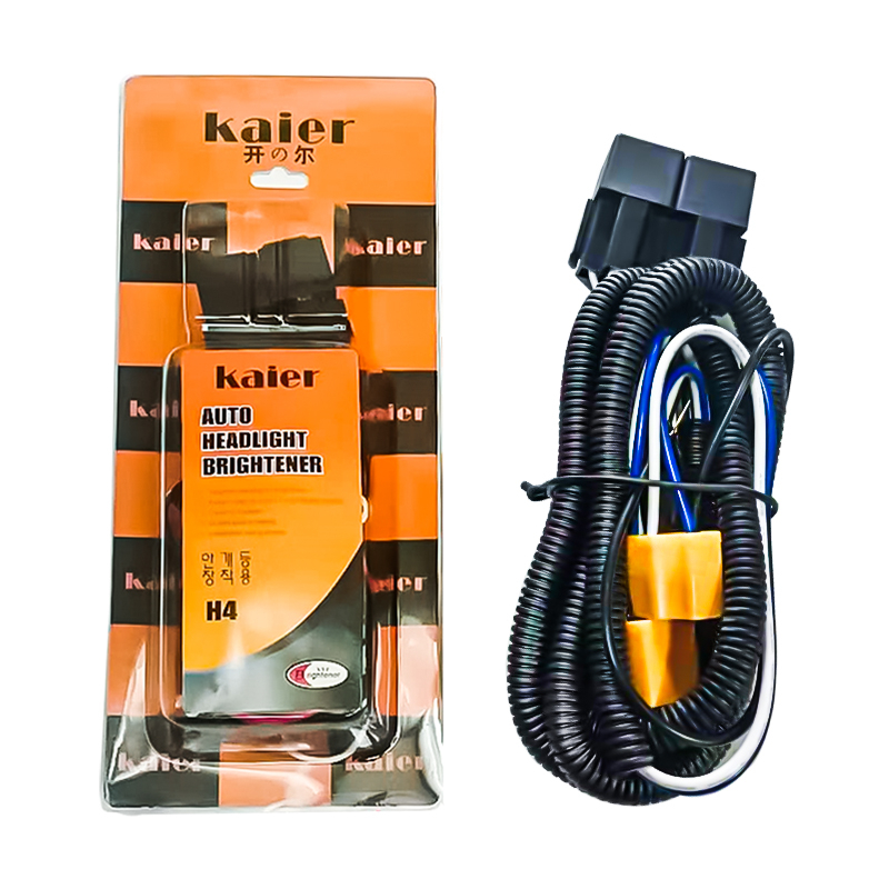 H11/H7/H4 Car Headlamp Wire Kit Lampu Besar Headlight Socket Relay Wira