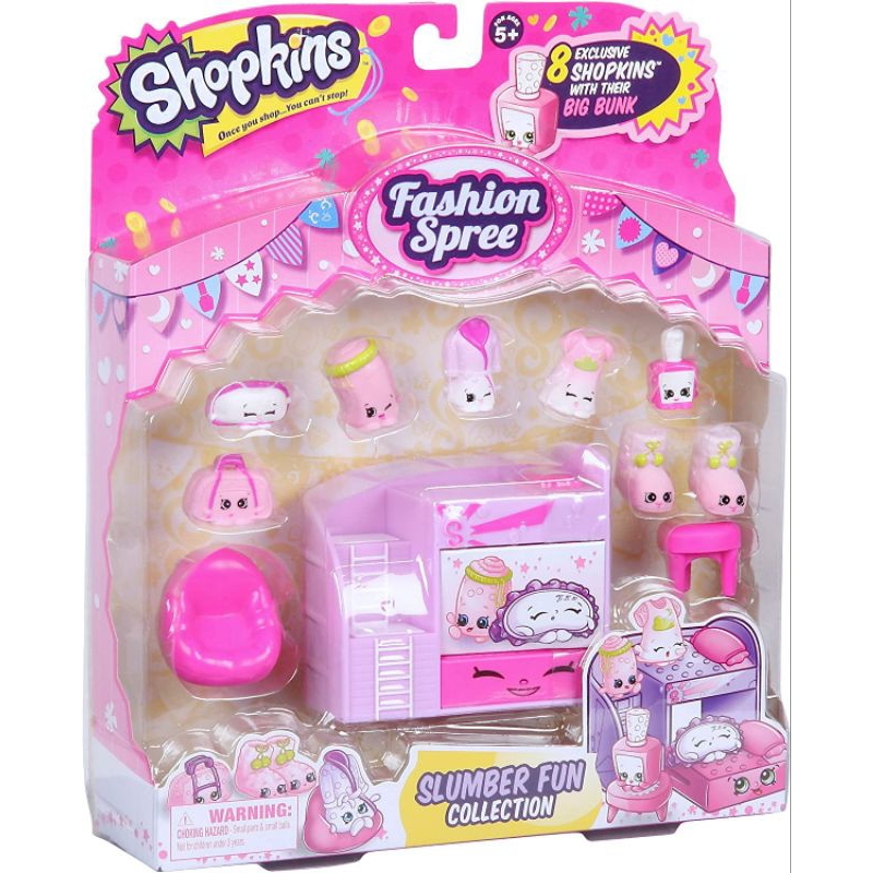 Shopkins Fashion Spree Pack Slumber Fun Collection | Shopee Malaysia