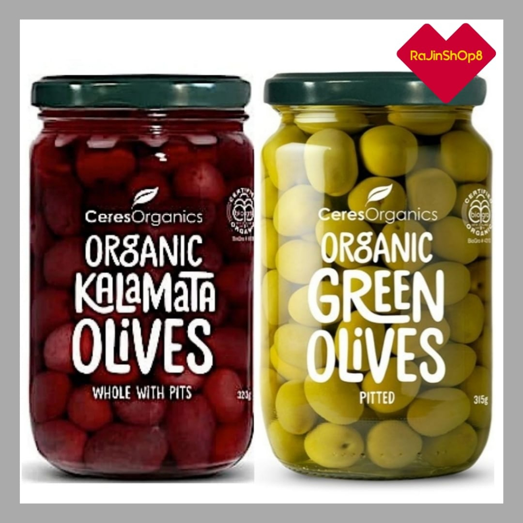 Ceres Organics Organic Kalamata Olives, Whole With Pits 320g
