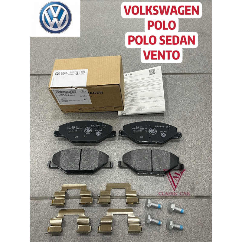 (100% ORIGINAL) VOLKSWAGEN POLO SEDAN POLO VENTO DISC BRAKE PAD FRONT ...