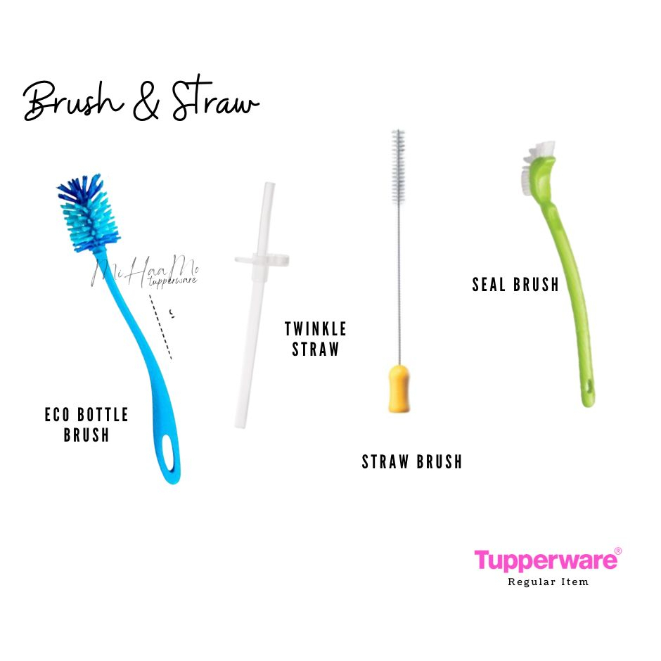 Tupperware Bottle Brush / Seal Brush / Straw Only / Straw Brush Berus