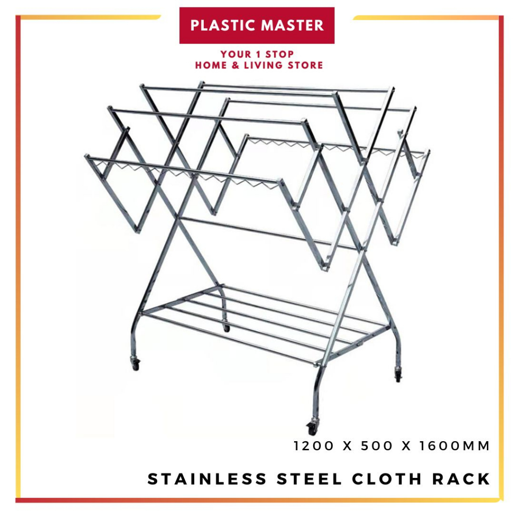 Stainless Steel Foldable drying clothes rack Easy to Assemble Laundry Rack Cloth Hanger