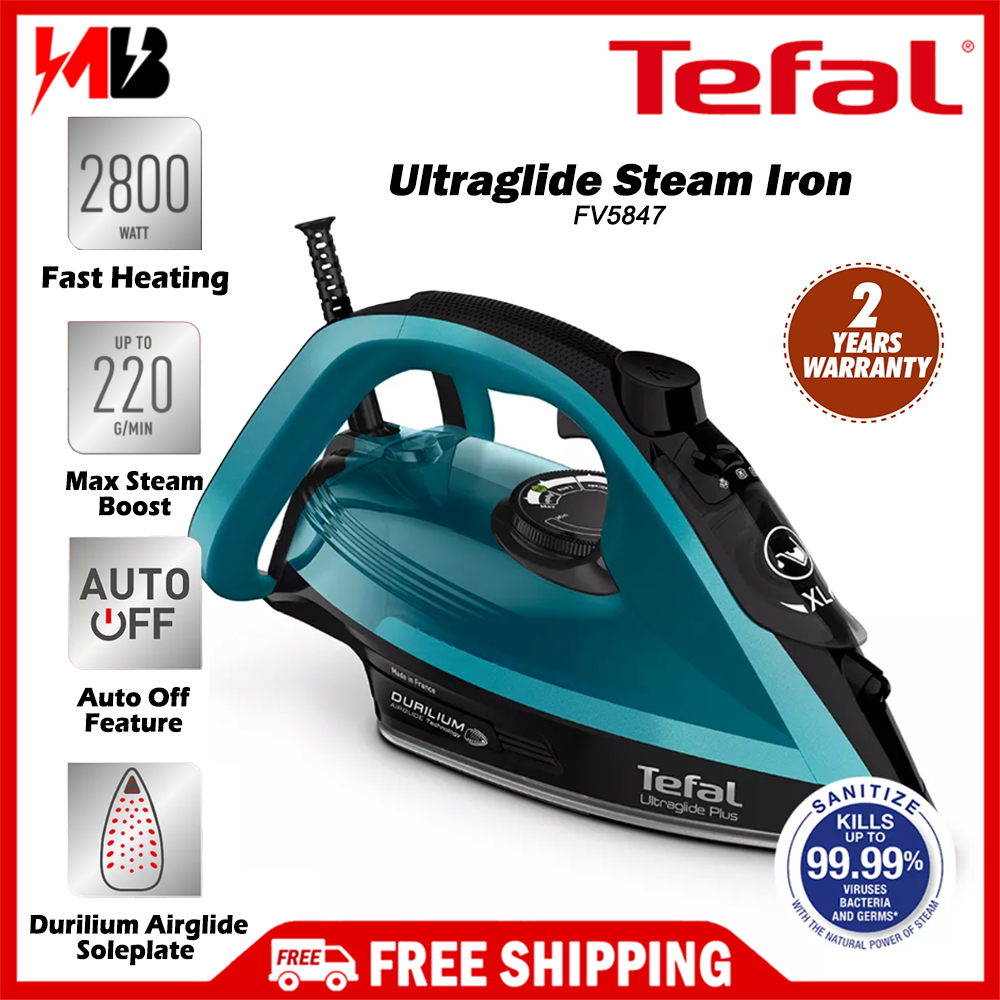 [NEW] Tefal FV5847 Steam Iron Ultraglide Plus (2800W) Auto Off Steam