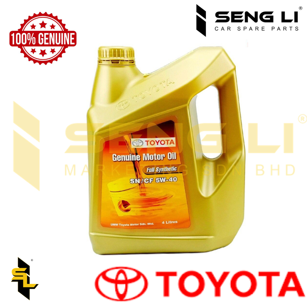 TOYOTA ENGINE OIL 5W40 4L FULLY SYNTHETIC SN/CF Shopee Malaysia