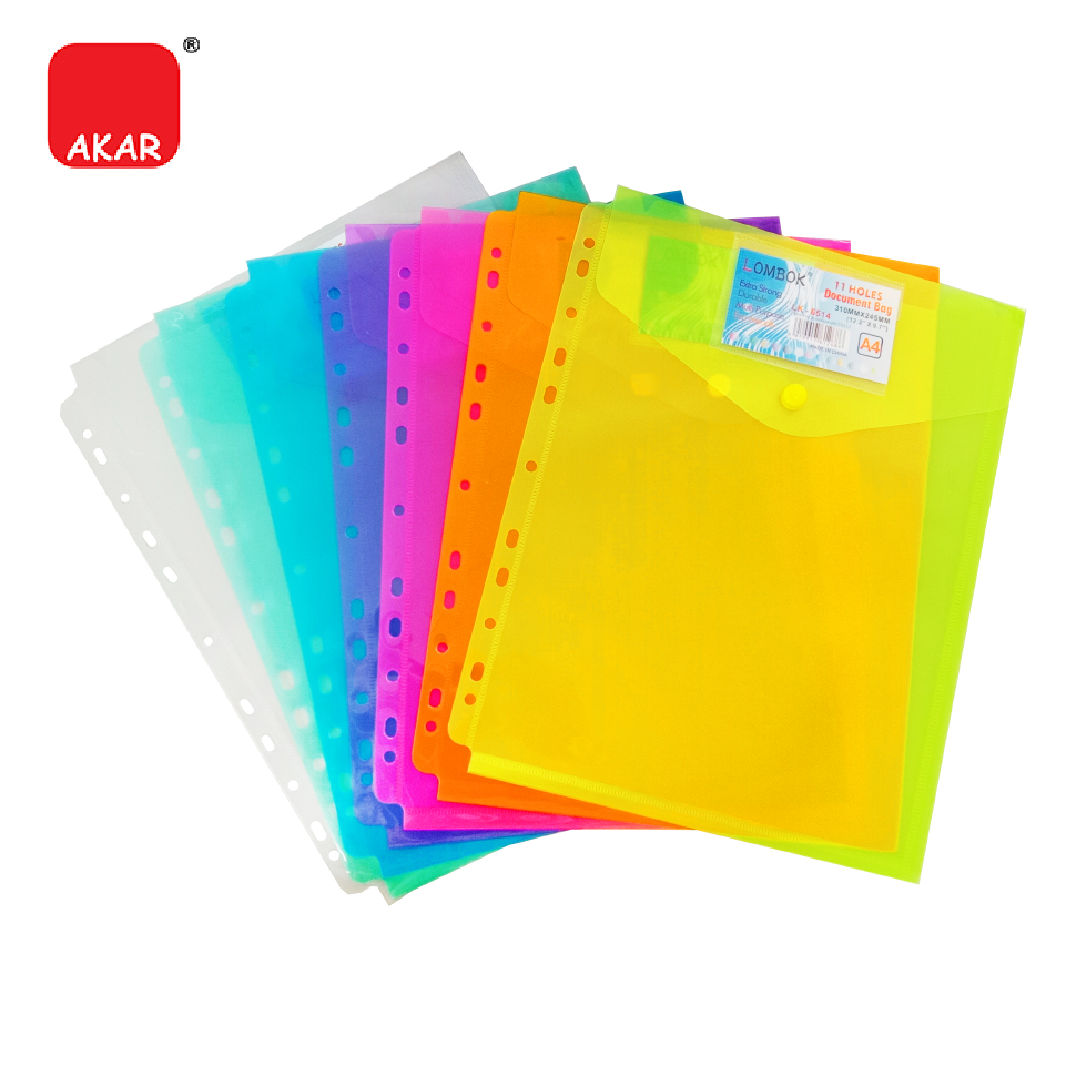Beg Dokumen PVC A4 11 Lubang – Menegak (VC6514) | A4 Size 11 Holes ...
