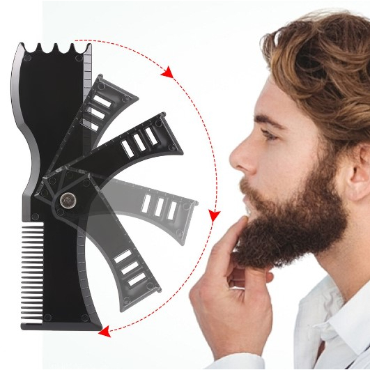 Beard Shaper 360° Rotary Beard Shaping and Styling Template Comb ...