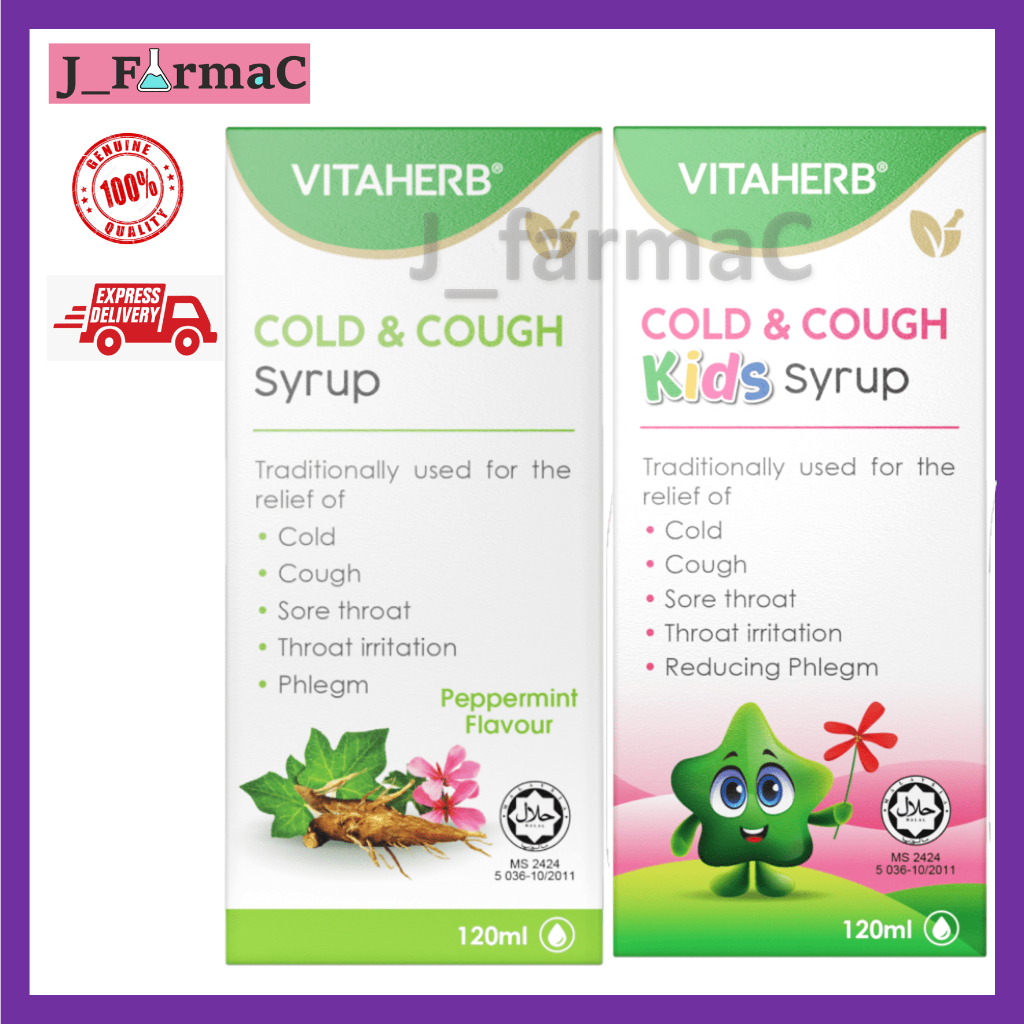 Vitaherb Cold and Cough Syrup 120ml (Adult/Kids) Shopee Malaysia