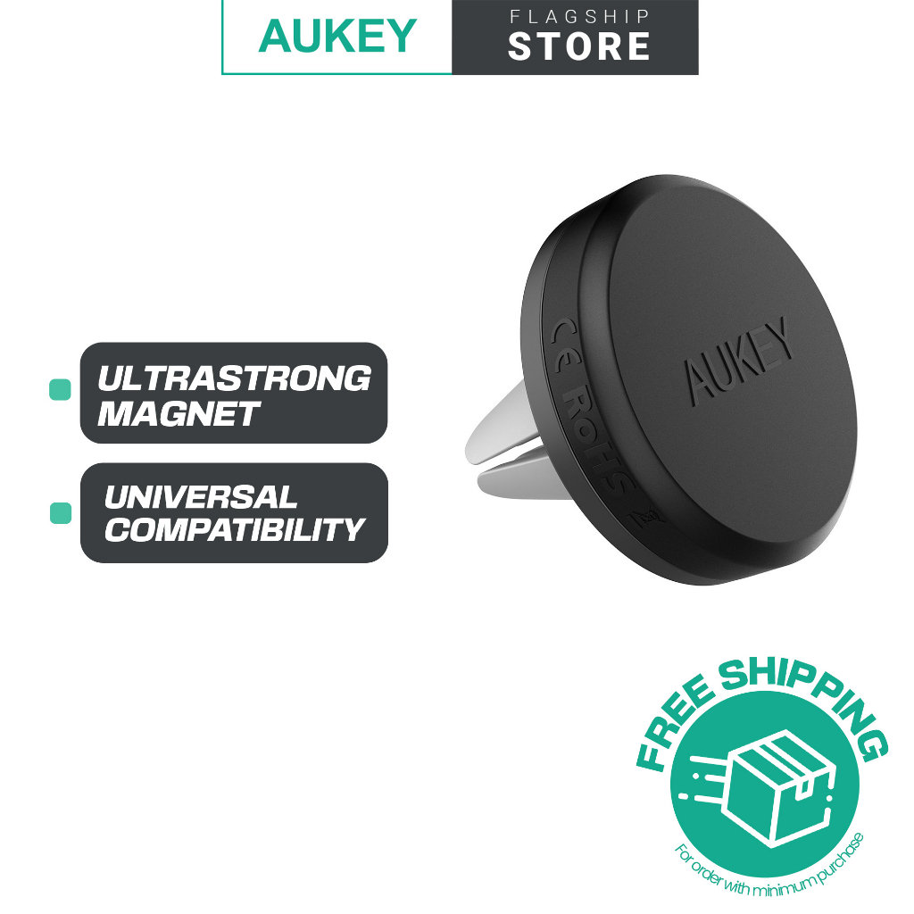 Aukey HD-C5 Magnetic Universal Air Vent Mount Holder for Smart Phone,  Compatible with iPhone & Android Phone