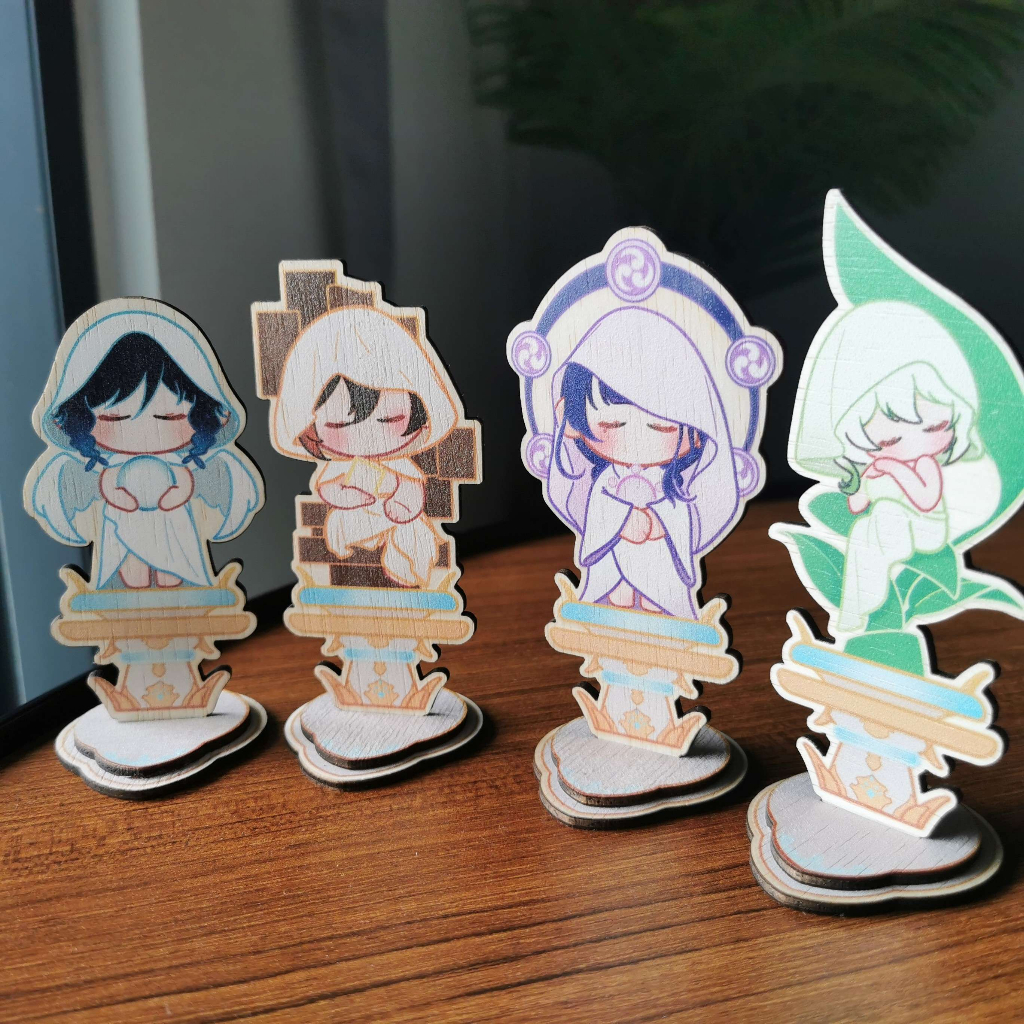 [by hachi.arty] Statue of The Seven Wooden Standee Venti Zhongli