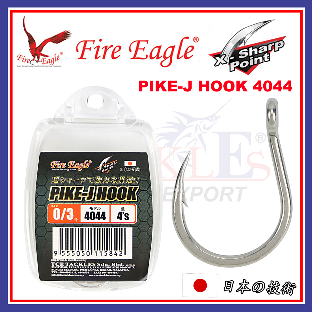Fire Eagle Pike J Hook Single Fishing Hook for Slow Jigging Fast Jig Assist  Hooks Heavy Duty