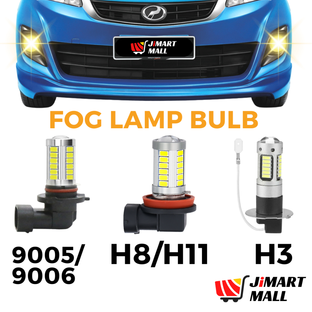 CAR FOG LAMP LED BULB H3 H8 H11 9005 9006 White Yellow Lampu Spotlight