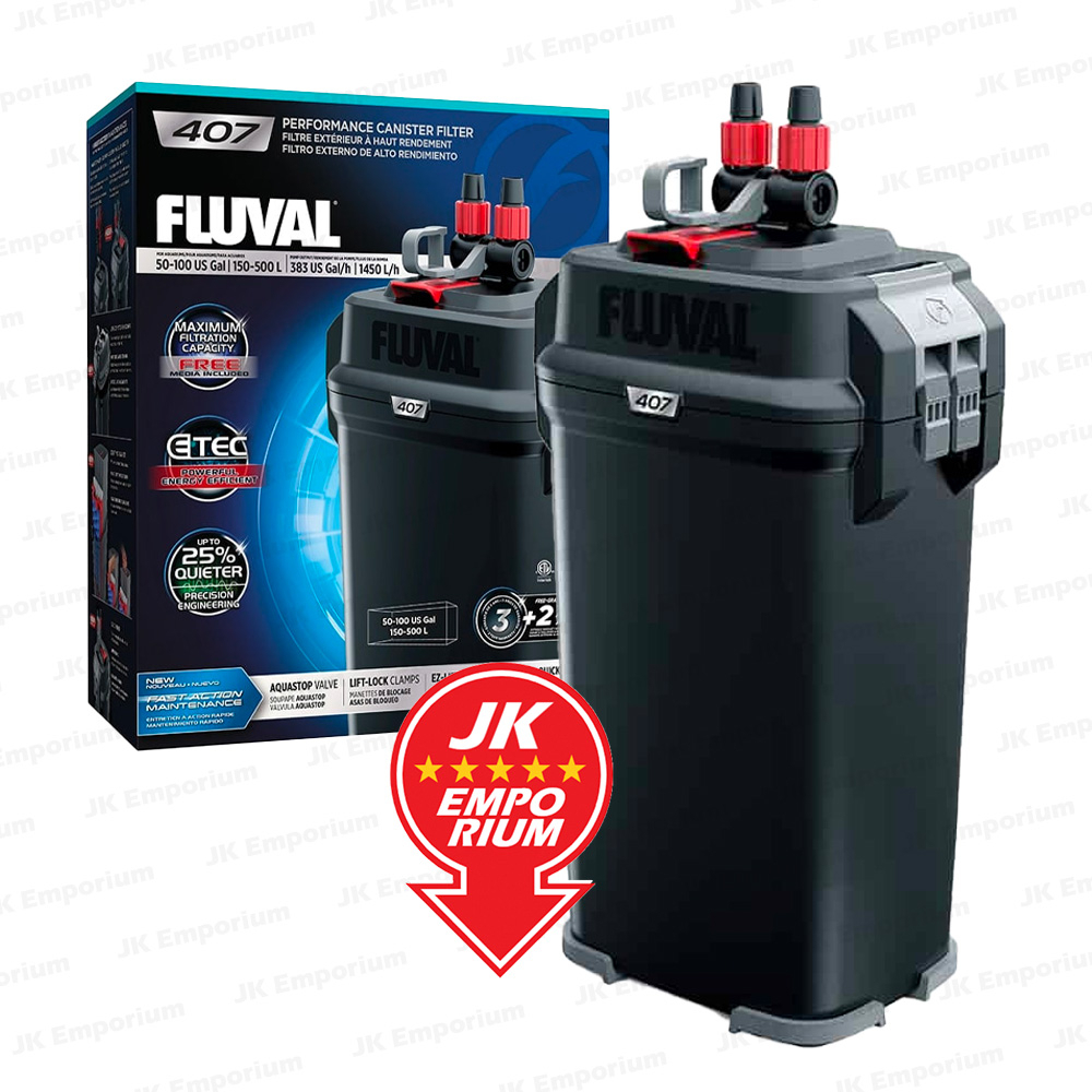 Fluval 407 Performance External Canister Aquarium Biological Filter