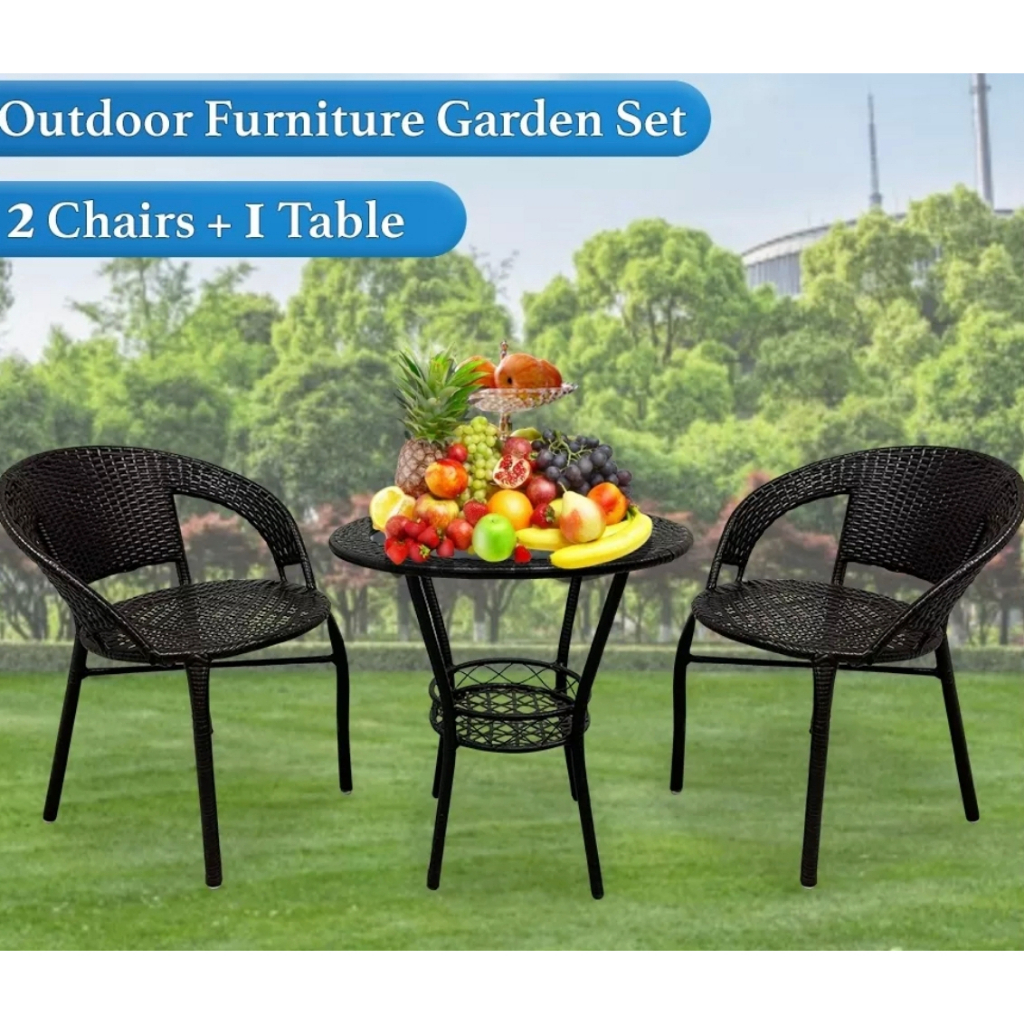 Garden Set with 1 Table + 2 Chair / Balcony Table / Balcony Chair