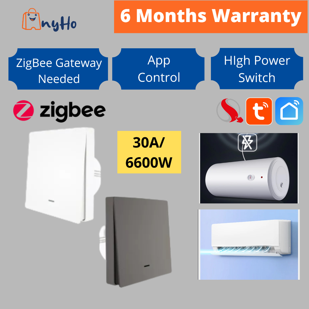 TUYA SMART WIFI / ZigBee 30A Water Heater Switch 6600W AirCond Switch ...