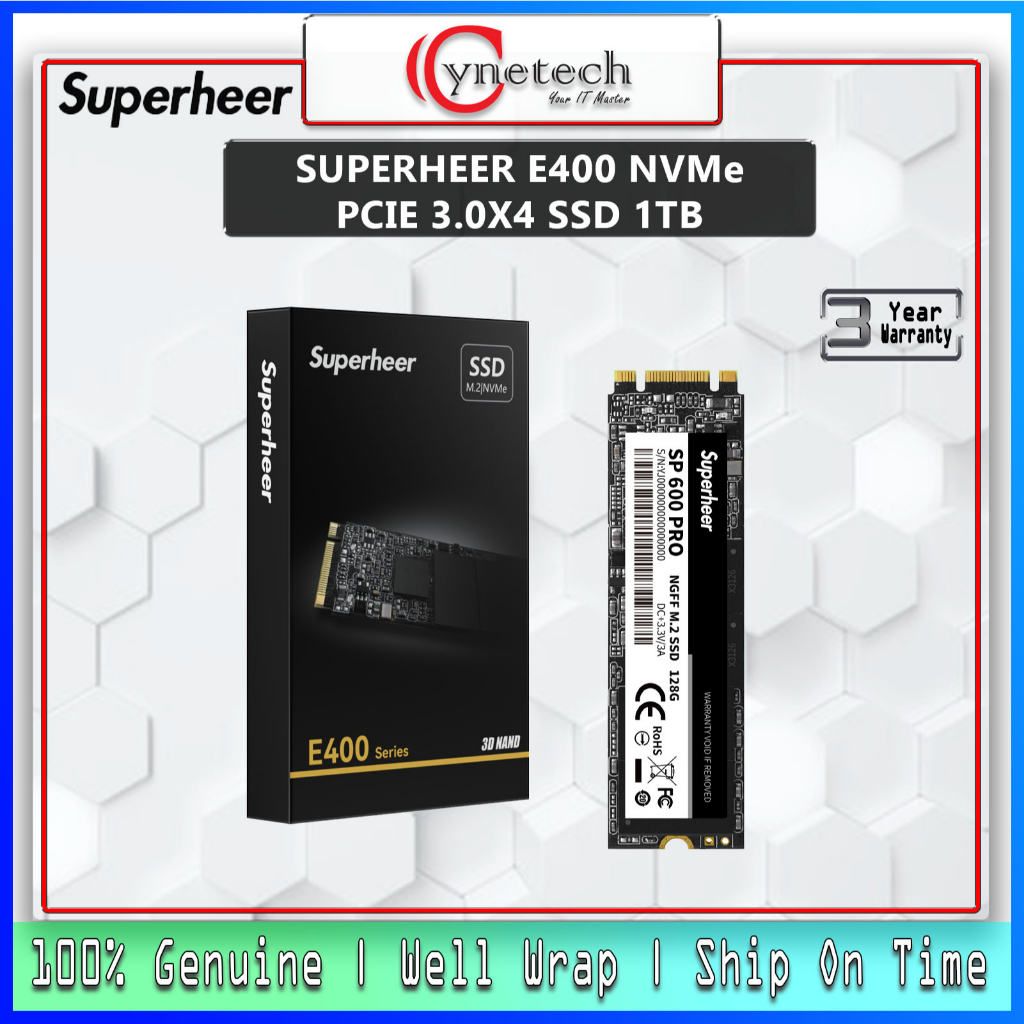 NEW* Superheer E400 PCIe NVMe SSD 1TB 3D NAND Flash | Shopee Malaysia