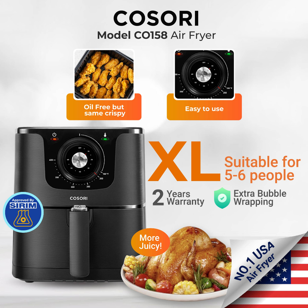 Cosori Air Fryer Classic Best Value Control Knob (5.5L) [Free 30