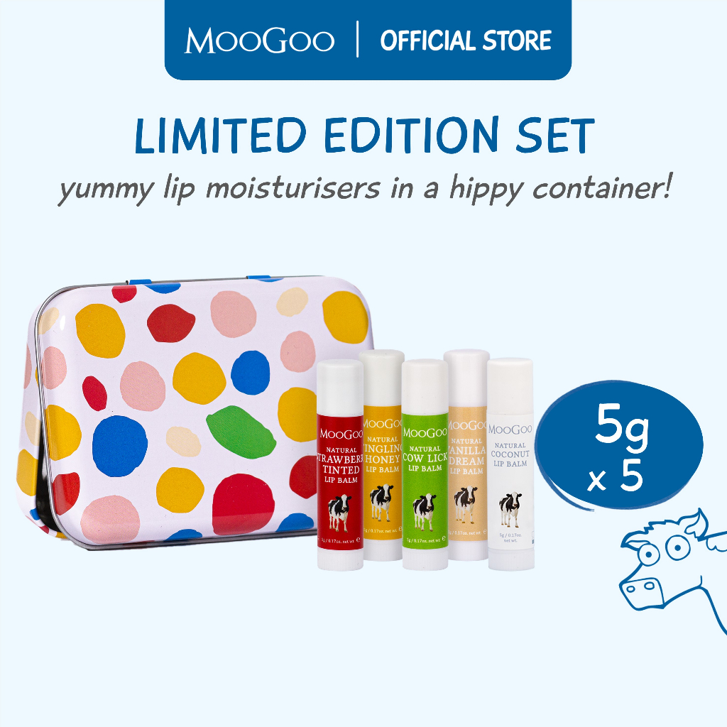 MooGoo Lip Balm Pucker Pack (5g x 5) Shopee Malaysia