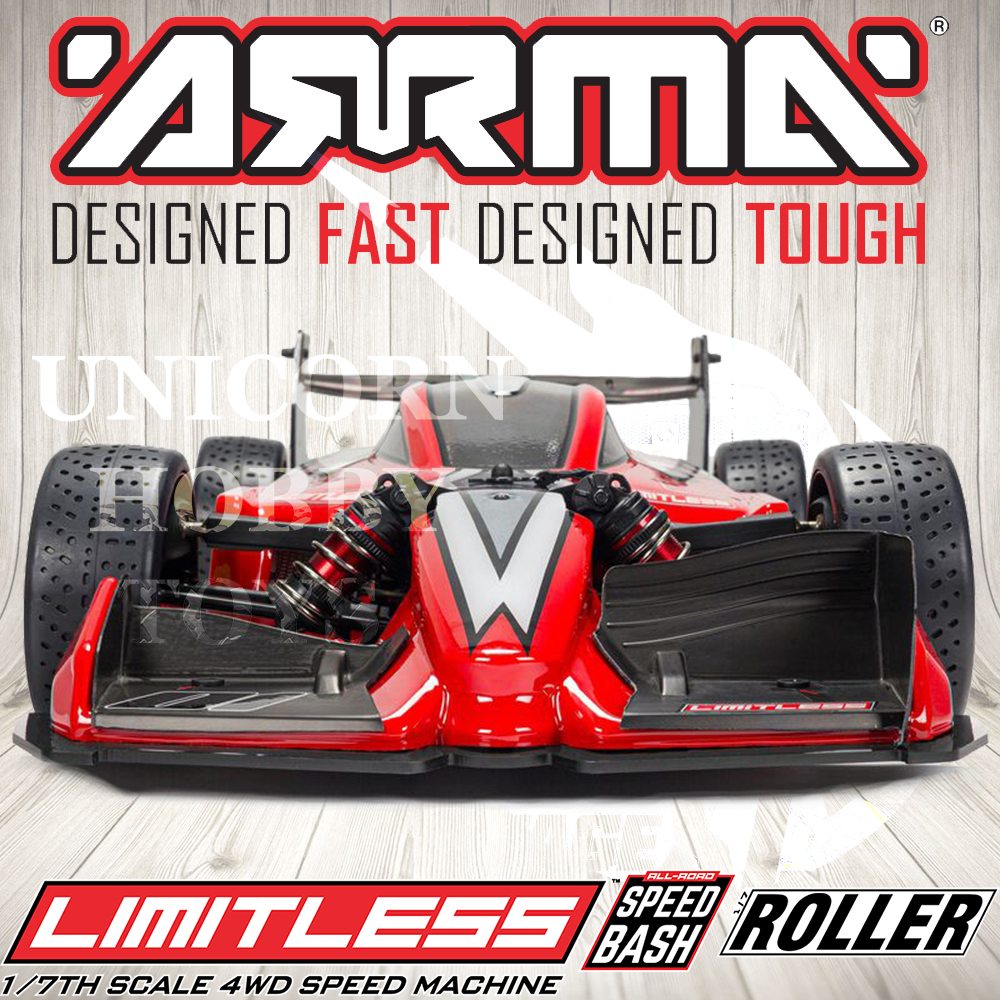 ARRMA 17 Limitless v2 Speed Bash Electric 4WD AllRoad Roller Remote