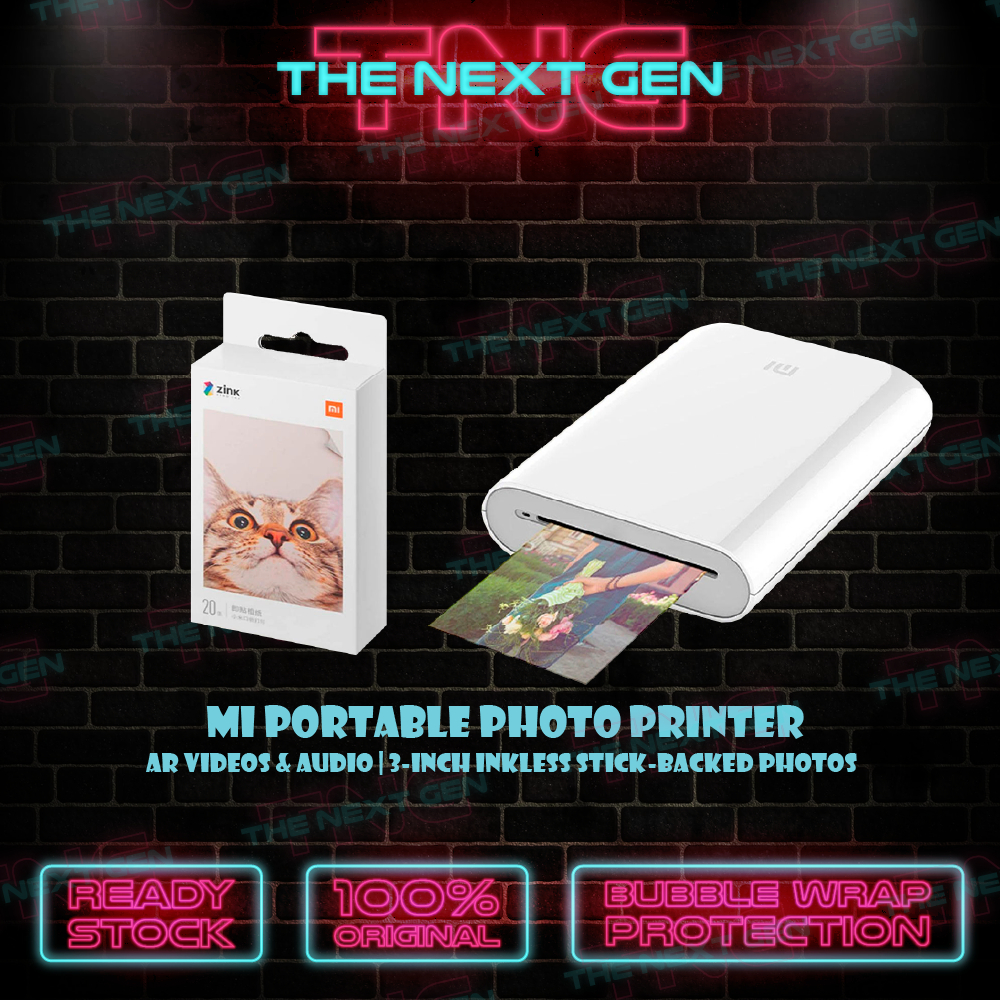 Xiaomi Mi Pocket Photo Printer (Ink Free Printing 3-Inch Photo ...