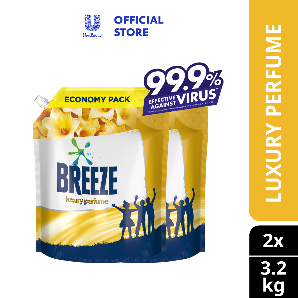 Breeze Liquid Detergent Refill Luxury Perfume (3.2kg x 2) Shopee Malaysia