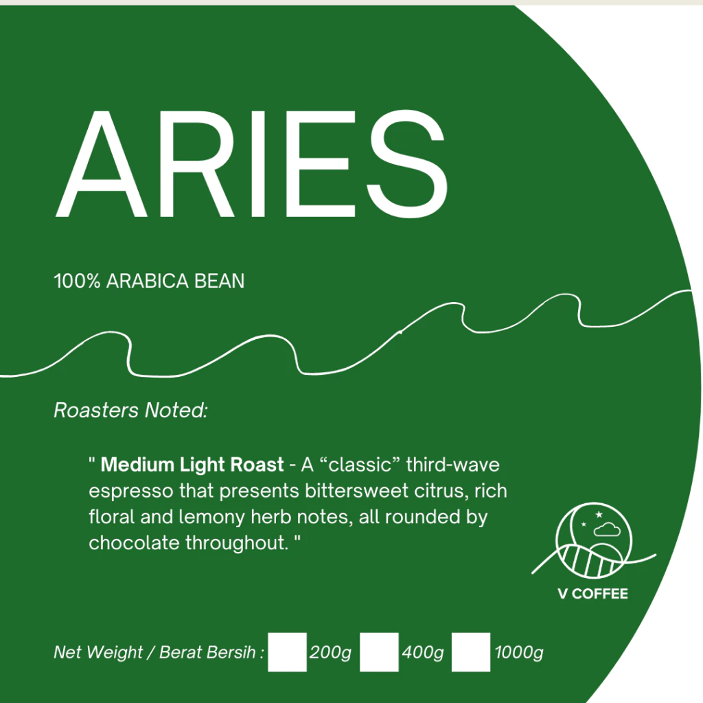 V Coffee Malaysia Aries – specialty coffee beans Malaysia