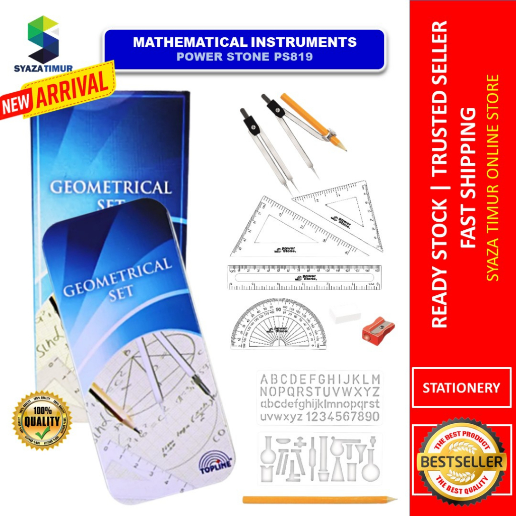 [ST-GR MY] TOPLINE GS-1168 Mathematical Instruments / Geometry Set ...