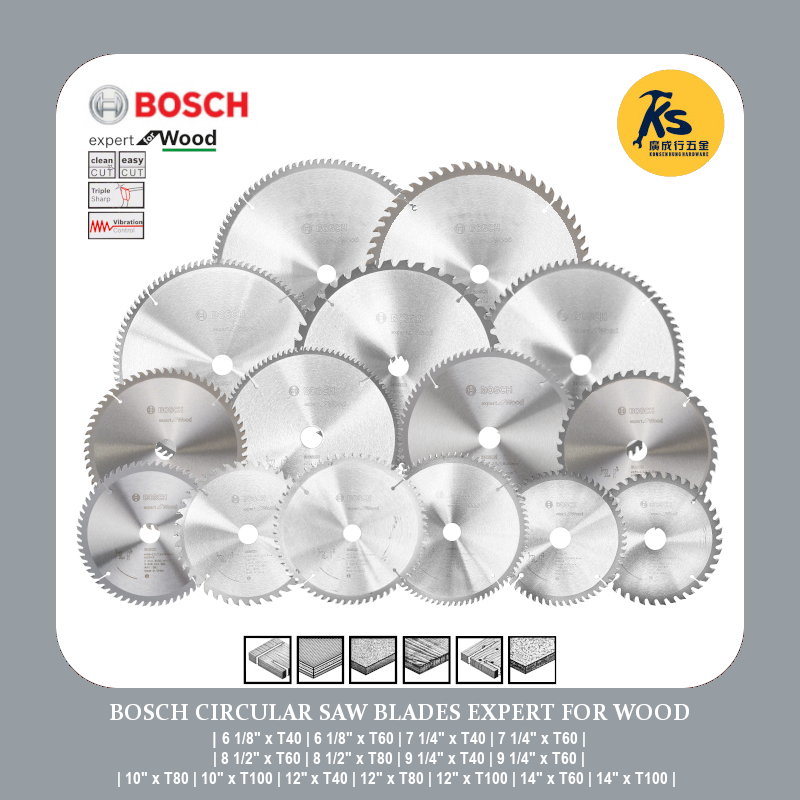 BOSCH Circular Saw Blades Expert for Wood Shopee Malaysia